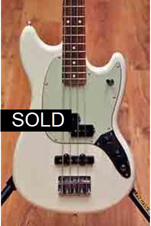 Fender Mustang Bass PJ PF Olympic White